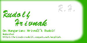 rudolf hrivnak business card